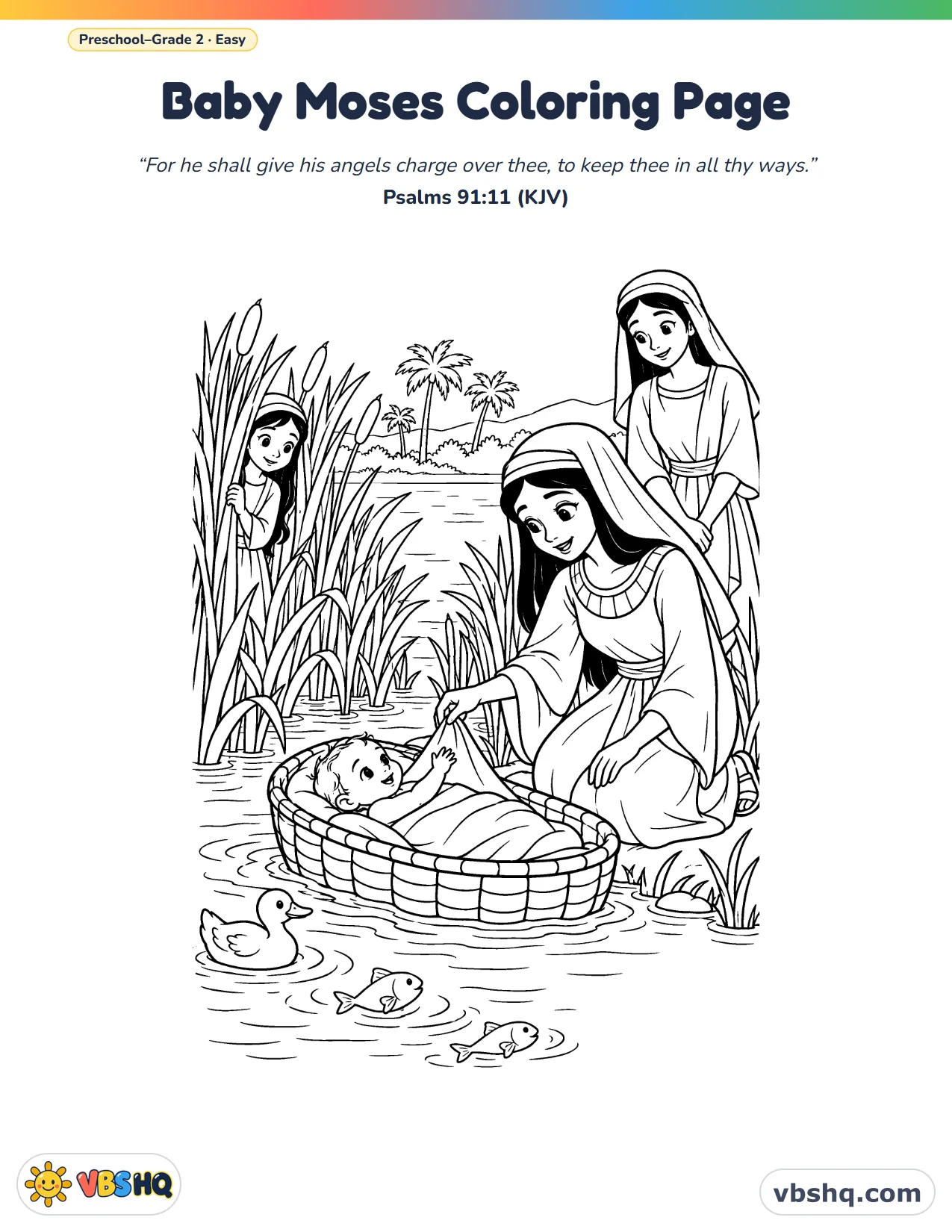 Baby Moses Coloring Page