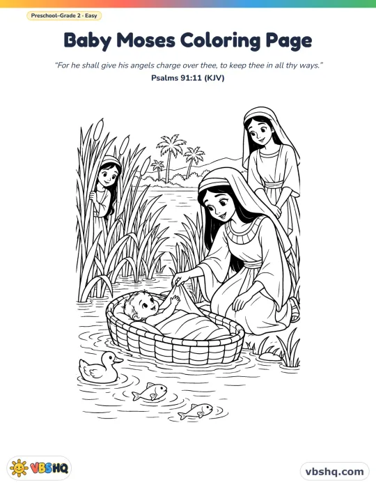 Baby Moses Coloring Page