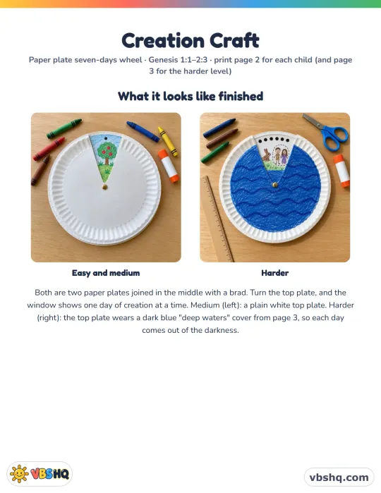 Creation Crafts for Kids