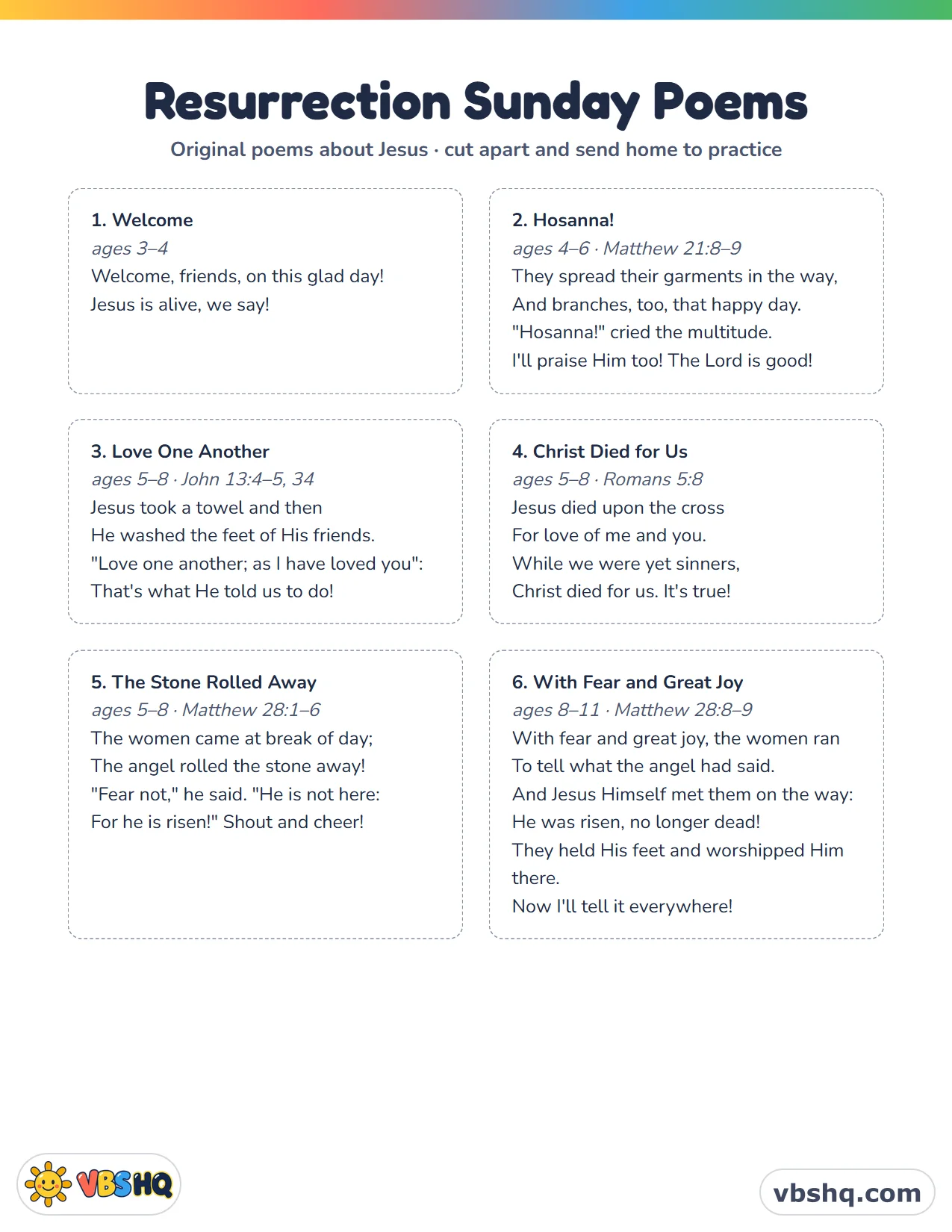 Resurrection Sunday Poems: 8 Short Easter Poems for Church Kids