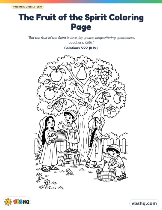The Fruit of the Spirit Coloring Page