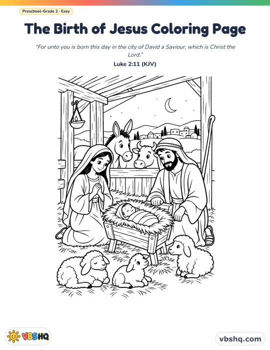 Nativity Coloring Sheet (Free Printable)
