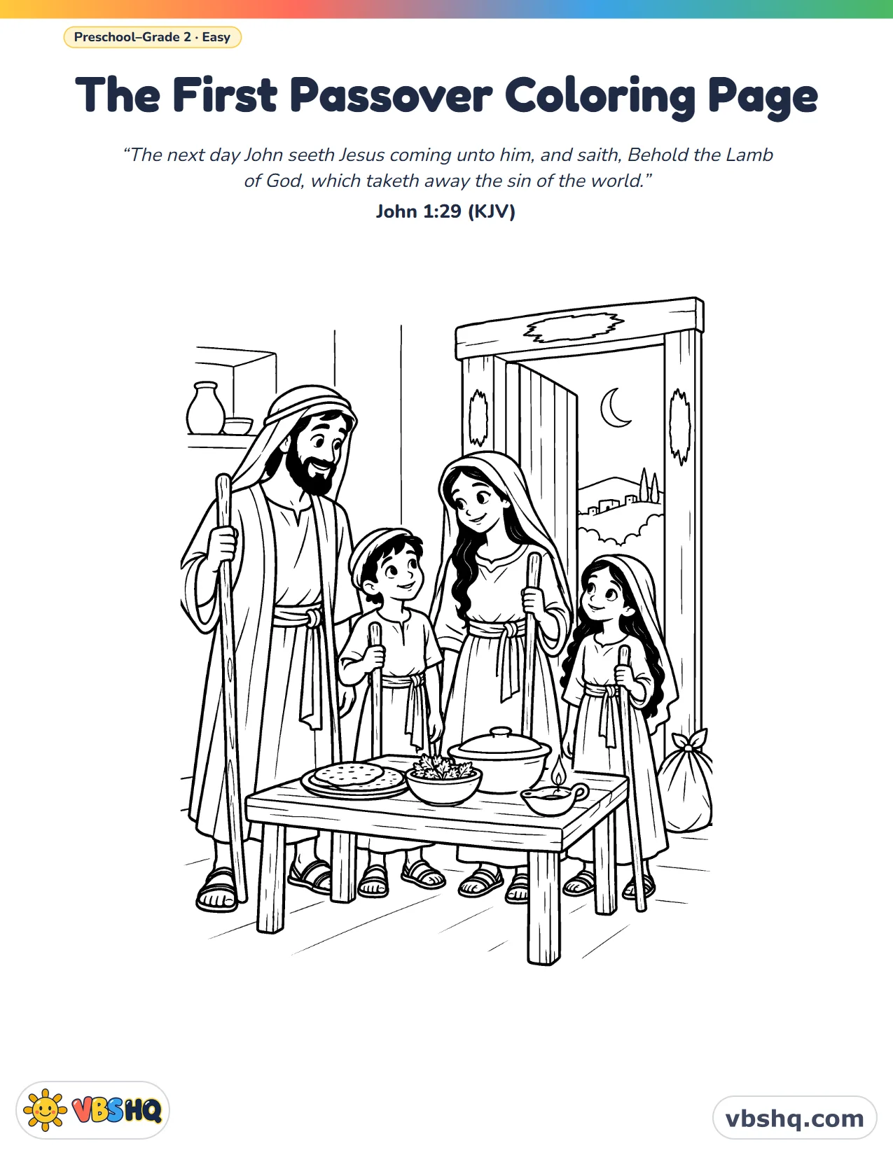 Passover Coloring Pages (Free Printable)
