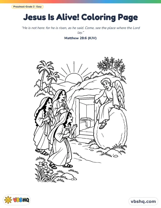 Religious Easter Coloring Page (Free Printable)
