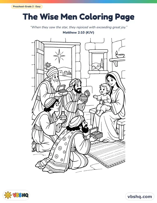 The Wise Men Coloring Page