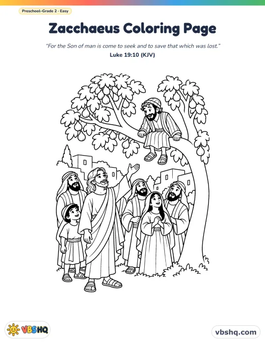 Zacchaeus Coloring Page